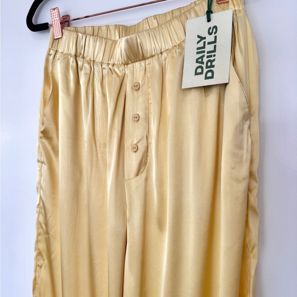 Daily Drills Golden Satin Trousers XS/S